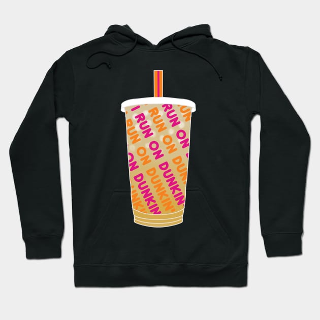 I run on dunkin iced coffee Hoodie by hcohen2000